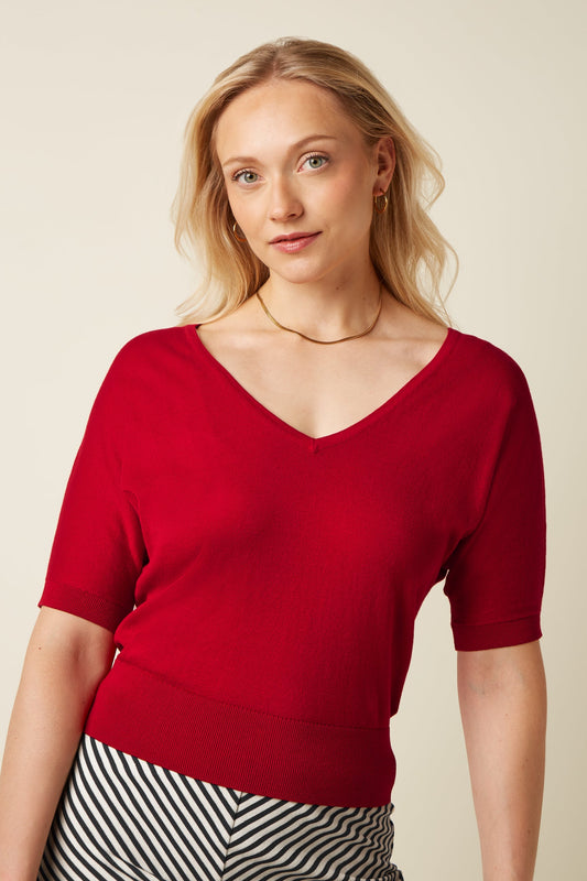 Top Rood-Valentia Top Club (Gots Organic)