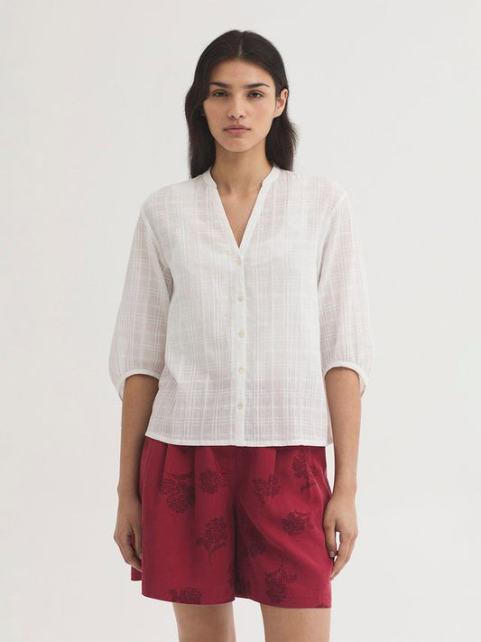 Bloes Wit-Checkered Jaquard Shirt