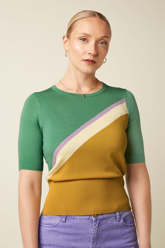 Top Print-Agnes Top Kira Yellow