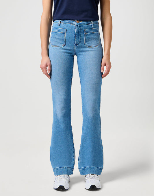 Jeans Blauw-Jeans Flare Hazel