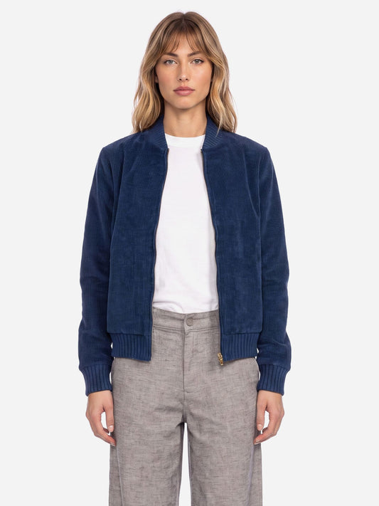 Jas Rib Blauw-Jacke Bebe (Gots Organic)