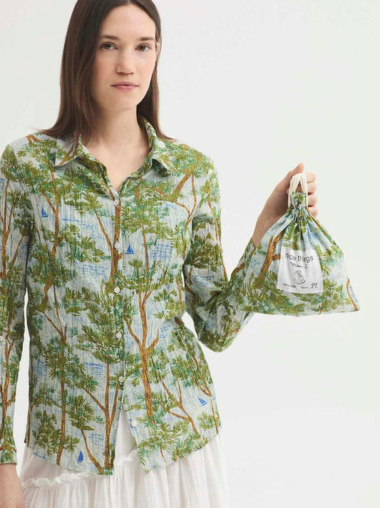 Bloes Print-Pine Trees Basic Shirt