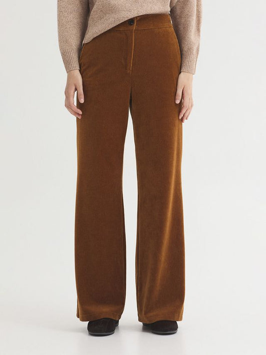 Ribbroek Oker-Corduroy Pocket Pants