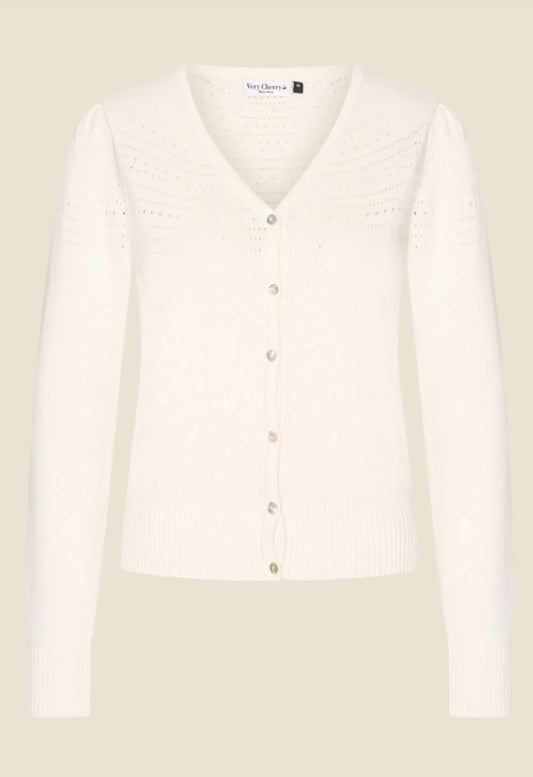 Vest Offwhite-Lucia Cardigan (Fairtrade)
