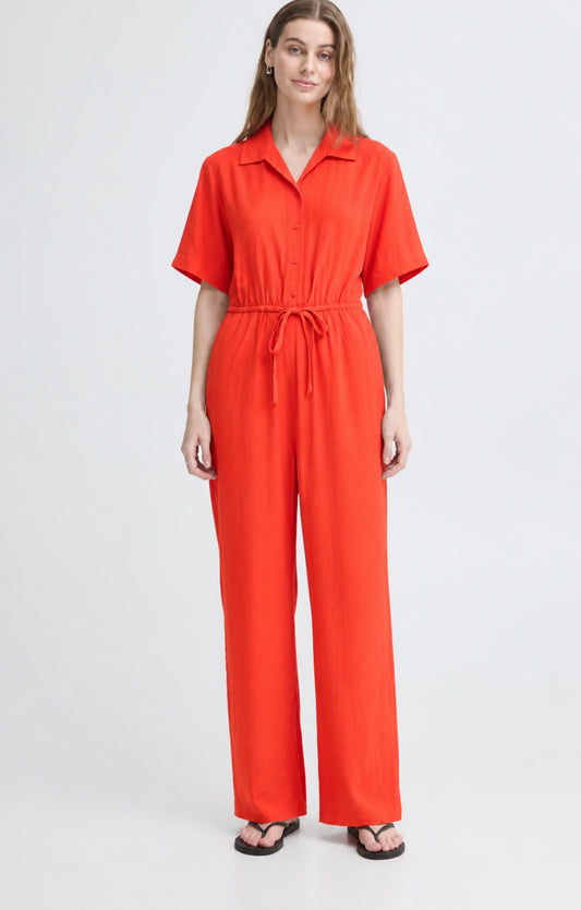 Broekpak Rood-Fazima Jumpsuit
