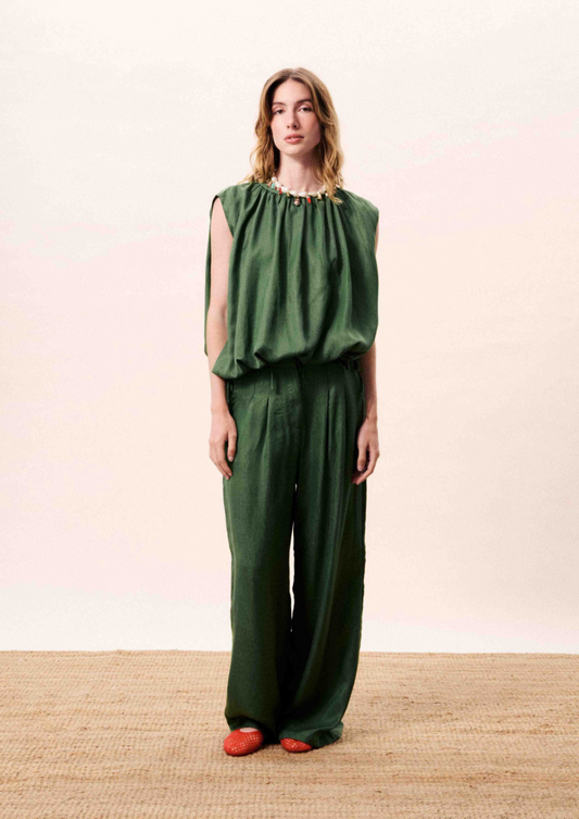 Broek Groen-Pantalon Lucina