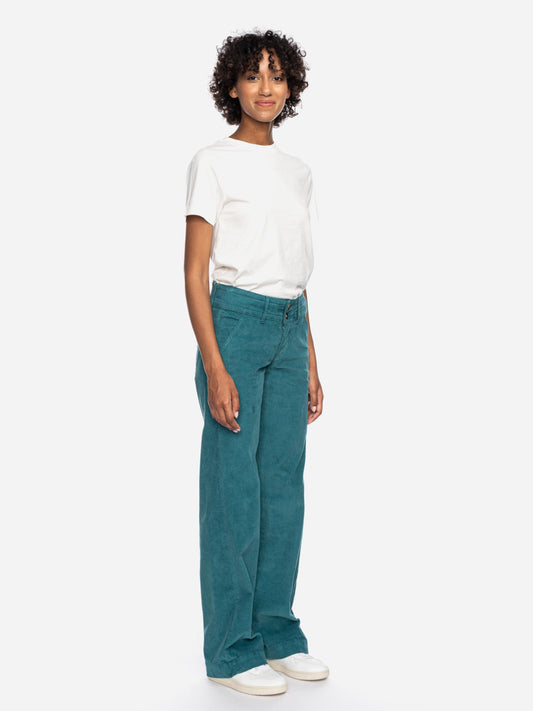 Broek Petrol-Lilia Cord Hose (Gots Organic)