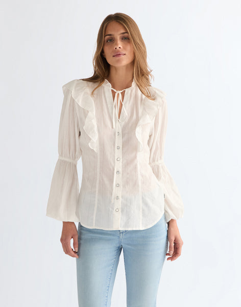 Bloes Wit-Romance Blouse