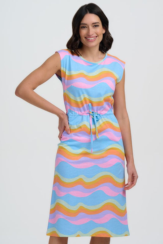 Jurk Print-Sloane Jersey Midi Dress